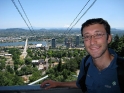 Riding the aerial tram in Portland